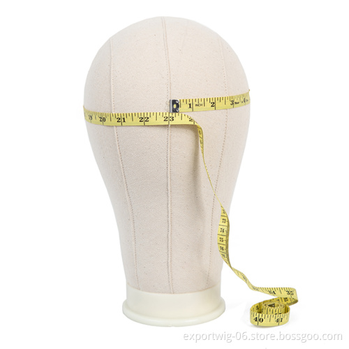 High Quality Wholesale Canvas Cork Head Mannequin Hair Extension Tools White Canvas Block Head for Styling Hair